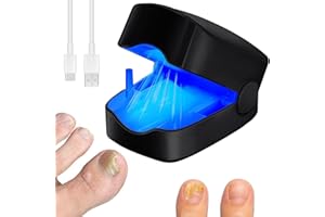 USMLICER Appareil de soin de mycoses des ongles,Améliorer les Ongles Abîmés, pour Mycose Ongles des Pieds Nettoyage, Sessions de 7 Minutes Pour des Ongles Sains, soin à la maison-Noir