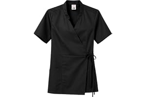 fratelliditalia.org Professionell Kimono Kvinnor Polycotton Cross Kasak för Kosmetolog Frisör SPA och Hälsosektor