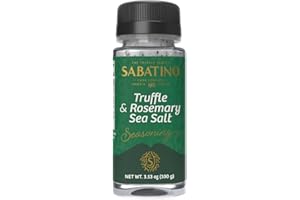 SABATINO TARTUFI Sabatino Truffle & Rosemary Sea Salt Seasoning, All Natural Gourmet Truffle Salt with Rosemary, Sicilian Sea Salt,Kosher, Non-Gmo Project Certified, 3.53 Oz