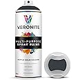 Veronite 1 x Spray Paint 400ml - Matt Anthracite Grey for Metal, Plastic, Wood, Fabric, Glass & Furniture - Ultra Adhesion/Coverage - RAL 7016