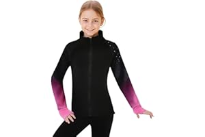 LIUHUO Figure Skating Jacket Girls' Gradient Color Plus Velvet Training Clothes