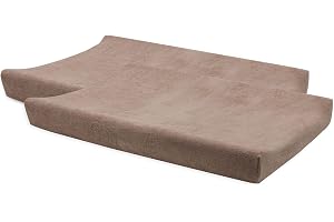Jollein Skötmatta frotté – milky kaffe – 2-pack – 50 x 70 cm – 85% bomull, 15% polyester – OEKO-TEX-certifierad – överdrag skötdyna