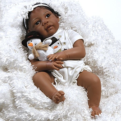 Paradise Galleries Lifelike Realistic Soft Vinyl Weighted 51cm Baby African American Girl Reborn Doll Gift 