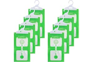 XUJINSONGG Sacchetti deumidificanti per armadi,Set di 8 Sacchetti 100g Assorbiumidità Armadio,Buste deumidificatore da Appendere,Set Anti-Muffa Sacchetti Deumidificanti, Buste Siccative per Cucina Bagno Auto
