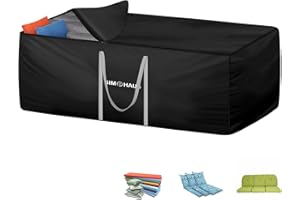 SIMPHAUS Bolsa de Almacenamiento para Cojines de Jardín Exterior Impermeable, Tela Oxford 420D, para Guardar Árbol de Navidad y Mudanza 180x80x60cm