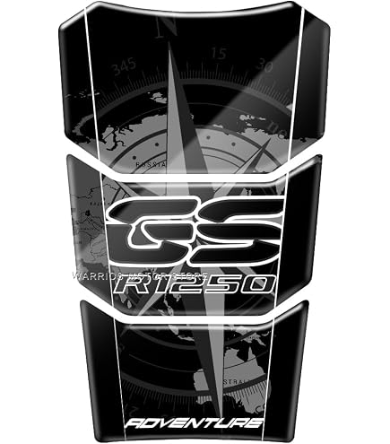 ADESIVO RESINATO EFFETTO 3D, PER MOTO COMPATIBILE CON BMW R1200 GS ADVENTURE RACING RED (PARASERBATOIO 2
