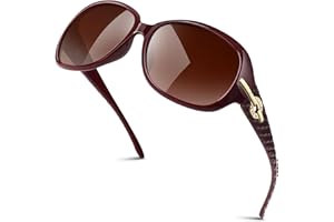 GQUEEN Gafas de Sol Mujer Grande Moda Polarizadas Clásicas Vintage Protección UV400 Conducción Gafas de Sol para Señoras