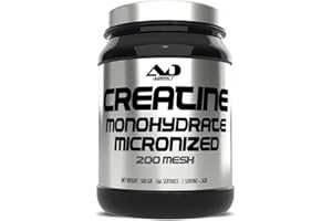 ADDICT SPORT NUTRITION AD Addict sport nutrition - Créatine monohydrate - Pure & efficace pour force et endurance - Ergogène naturel pour musculation, sports explosifs - 100% sûr - Sans dopage (500 Grammes)