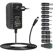 Chargeur Secteur 12V 3A + 11 Embouts – Adaptateur Universel LED, Routeur, Caméra, Clavier
