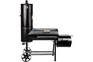 ‎TAINO TAINO CHIEF 130 XXL Smoker 130kg BBQ GRILLWAGEN Holzkohle Grillkamin 3,5 mm Stahl PROFI-QUALITÄT Räucherofen (130 kg Smoker)