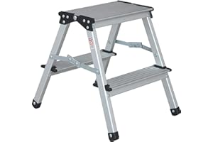 PRODEC Keraiz ST-0618-ASS2X2 45cms Step Up Stool, Silver, 45 cm