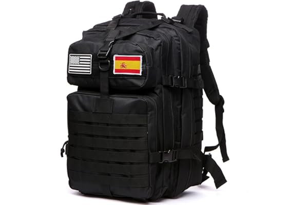 GUJOIN Mochila Tática 50 Litros con Sistema Molle - Gran Capacidad Militar Impermeable para Emergencias de 3 Días Caza Senderismo y Acampadas - Mochila para Actividades al Aire Libre