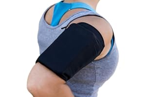 MMOBIEL Handytasche Joggen Dehnbar - Größe S - Handyarmband bis zu 20 cm Armumfang - Sportarmband Arm- Handyhalterung zum Laufen, Radfahren, Running, Workout, Fitness, Sport für alle Handys - Schwarz