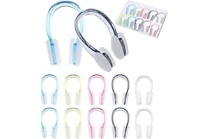 Hpmjz 10PCS Nose Clip Bright Colors Swim Nose Plug Waterproof Swimming Noseclip Silicone Gel Swim Noses Plugs Diving Swimming Water Sports Must Haves for Adults Kids Children Aged 7+