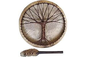 Exuberia Vegan Shaman Drum Shaman Moon Drum, Frame Drum, Hand Designed Vegan Shaman Drum, Vegan Shaman Alchemical Moon Drum, Sound Healing Tool?25cm/9.84in?