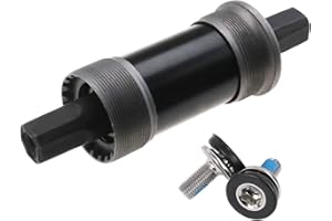 Be In Your Mind Mountain Bike Square Cartridge Taper Bottom Bracket 68x122.5mm Bicycle Axle Sealed Black Mountain Bike with Waterproof Screws