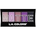 L.A. COLORS 5 Color Matte Eyeshadow, Plum Pashmina, 0.25 oz.