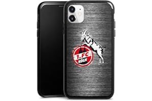 DeinDesign Silikon Hülle kompatibel mit Apple iPhone 11 Case schwarz Handyhülle 1. FC Köln Metallic Look Offizielles Lizenzprodukt