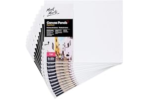 Mont Marte Professional Series Painting Canvas Panels 8 x 10 inch, 12-Pack. Suitable for Artists at All Skill Levels.