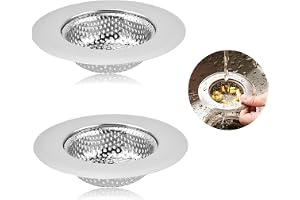 2 stycken avloppssil för diskho rostfritt stål dräneringssil diskbänk, diskbänk sil igensättningsskydd kök avlopp handfat och hårfångare (7,2 x 3,5 x 1,5 cm)