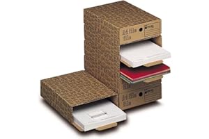 King Mec CF6 A4 Scatola per la conservazione di Documenti Marrone