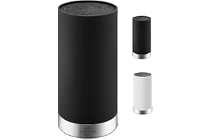 SILBERTHAL Tacoma sin cuchillos - Cuchillero de cocina flexible con gran capacidad - Porta cuchillos negro