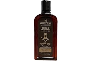 OLIVOLIO Barber Shop Beard Shampoo with 100% Organic Cedarwood Oil and Cannabis Oil without Mineral Oil and Parabens