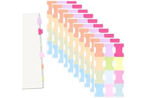 LUXSTELLAR Sticky Notes, 240 Pièces de Notes Adhésives en Couleurs 15.3x8.5 cm Marqueurs Latéraux Feuilles Adhésives pour le Bureau École Organisation pour les Étudiants Enseignants Employés de Bureau Pratique