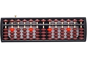 FYORE Abacus Chinese 13 Digits Abacus Mathematical Soroban Professional Math Calculation Tool for Calculating and Arithmetic Mathematic Education (Brown)