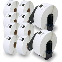 10 Rotoli Di Etichette Termiche 62mm X 30,48m JMLCOLORS – Compatibili Con Brother QL-800 E Modelli Simili