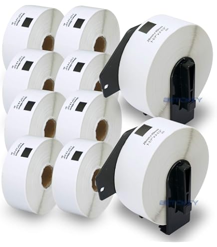 Printing Pleasure 5x Sostituzione Brother DK-22205 Rotolo Etichette Compatibile con Stampante Etichette Brother QL 700 QL 710 QL 500 QL 550 QL 800 62mm x 30.48m