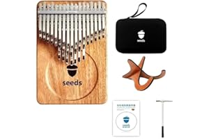 CHILL ANGELS（指天使） seeds kalimba Daumenklavier Thumb Piano 41 Tasten Chromatisch C-gestimmtes Okoumé-Holz Flaches Brett Ultraleichtes Tragbares Marimbas Mbira Finger Piano