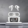 A9 Pro Wireless Earbuds with Active Noise Cancellation, Ambient Sound Mode, Bluetooth Display Case, White