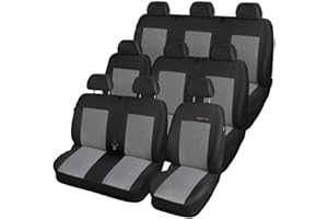 Mossa Fundas de Asientos adecuadas para VW Volkswagen Transporter T4 Bus Furgoneta (1994-2003) - para Tres Filas de Asientos - E3
