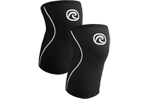 Rehband benda al ginocchio in neoprene da 3 mm, 1 pezzo o 1 paio, per sport di resistenza e attività più leggere, Colore:Nero - 1 Paio, Misura:M