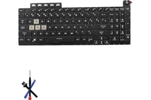 TABLE-KING Ersatz-Tastatur mit Hintergrundbeleuchtung für ASUS TUF Gaming F15 FA506 FX506 FA506Q FX506L FA506U (US-Englisch, Hintergrundbeleuchtung)