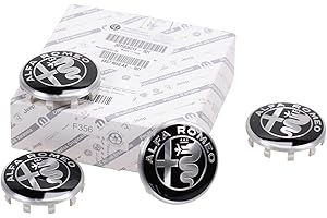 Alfa Romeo 71808019 Lot de 4 couvercles de moyeu de roue Alfa Romeo GIulia, Stelvio OE