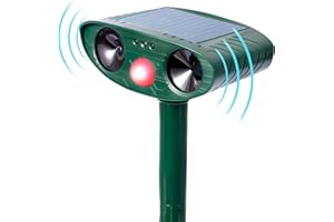 BESELOA Répulsif Chat Ultrason, Repulsif Chat Solaire, Répulsif Chat Exterieur, Répulsif Ultrason Anti Rongeurs avec Détecteur de Mouvement Étanche Répulsif Chat pour Anti Chats Chiens Souris Ratons