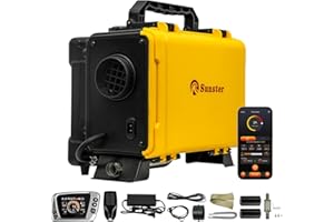 Sunster HTB1 8KW Diesel Air Heater, 12V/AC 110-240V ALL IN ONE Diesel Parking Heater with Adaptive Plateau, Ventilation & Auto Start-Stop, Internal Circulation Heating, for RV Campervan Car Trucks