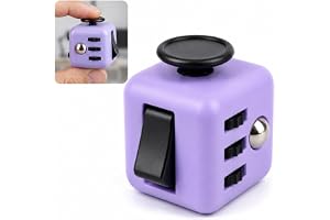 Fidget Cube – 6-sidig lila sensorisk leksak – bärbar skrivbordsartikel