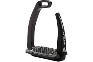 Acavallo Rel-X Easy Staffe, Taglia unica, Total Black, Set di 2