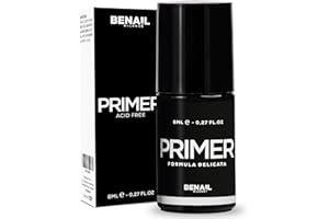 BENAIL Primer Gel ricostruzione Unghie Professionale, Acid Free evapora all'aria senza lampada, Deidratante per Preparazione Unghie per Smalto Semipermanente e Ricostruzione da 8 ml.