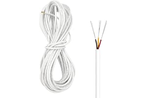 ZoZoMaiy 22AWG Jordkabel 10 m NYm 3-Delad Flexibel Mantelkabel Strömkabel 3-Polig Vit Platt 300 V LED-Kabel 3-Ledare, Diamete
