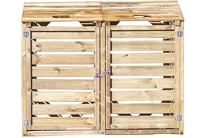 HABRITA FORESTA Atout Loisir Cache Poubelle Double en Bois