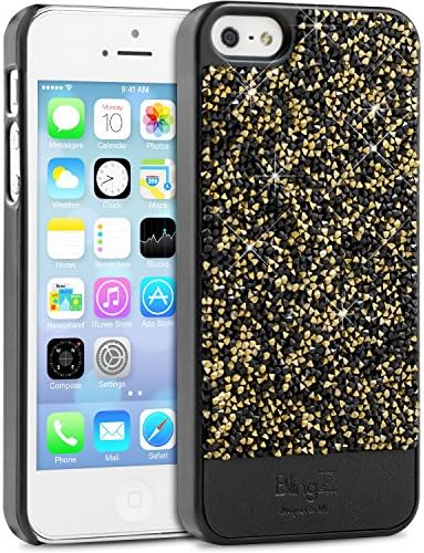 iPhone SE Case, iPhone 5 5S Case, TheBlingZ.® 3D Swarovski Elements Sparkle Diamond Crystal Bling Bling Case Cover for iPhone SE 5 5S - Black
