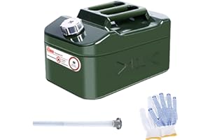 LATIERRA 10l Benzinkanister Metall, bis zu 4 x schnellere Entleerung als herkömmliche Kanister, für Benzin und Diesel, UN-Zertifiziert