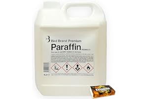 Bird Brand Premium Grade Paraffin 4L x 1 – Paraffin Oil for Greenhouse Garden Heater Oil Burner Lamps Torches with KasaBona Safety Matches - 4L (1)