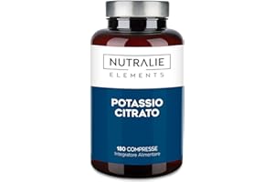 Potassio - Citrato di Potassio - 2880mg - 180 Compresse - Muscolo - Elemento Potassio +1000mg - Citrato di Potassio - 180 Compresse Nutralie