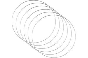 WakiHong 6 Stück Silber Metall Makramee Reifen Drahtring Floral Hoops 30 cm Metallringe Drahtringe Set Metallringe Zum Basteln für Makramee Wandbehang Handwerk,Advents-oder Blumenkränzen