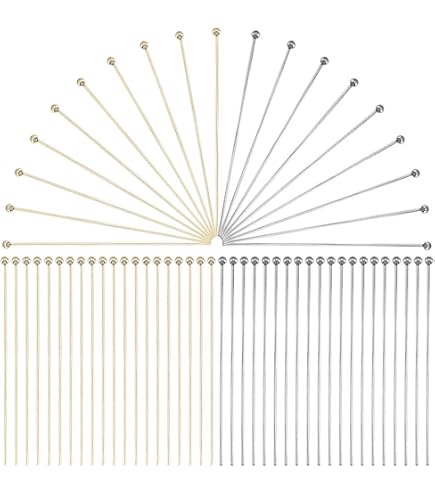 Spilli Per Gioielli In Acciaio Inox 304 - 500 Pezzi 40mm Con Testa A Sfera 2mm | Per Orecchini E Braccialetti - Foto 8